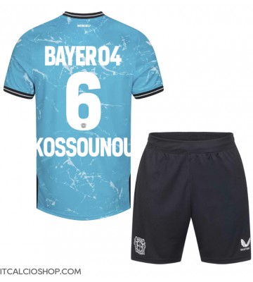 Bayer Leverkusen Odilon Kossounou #6 Terza Maglia Bambino 2023-24 Manica Corta (+ Pantaloni corti)